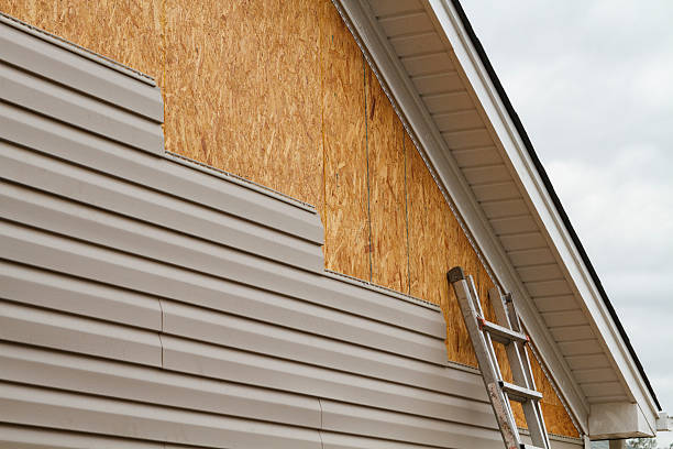 Professional Storm Damage Siding Repair technician working in Crewe, VA